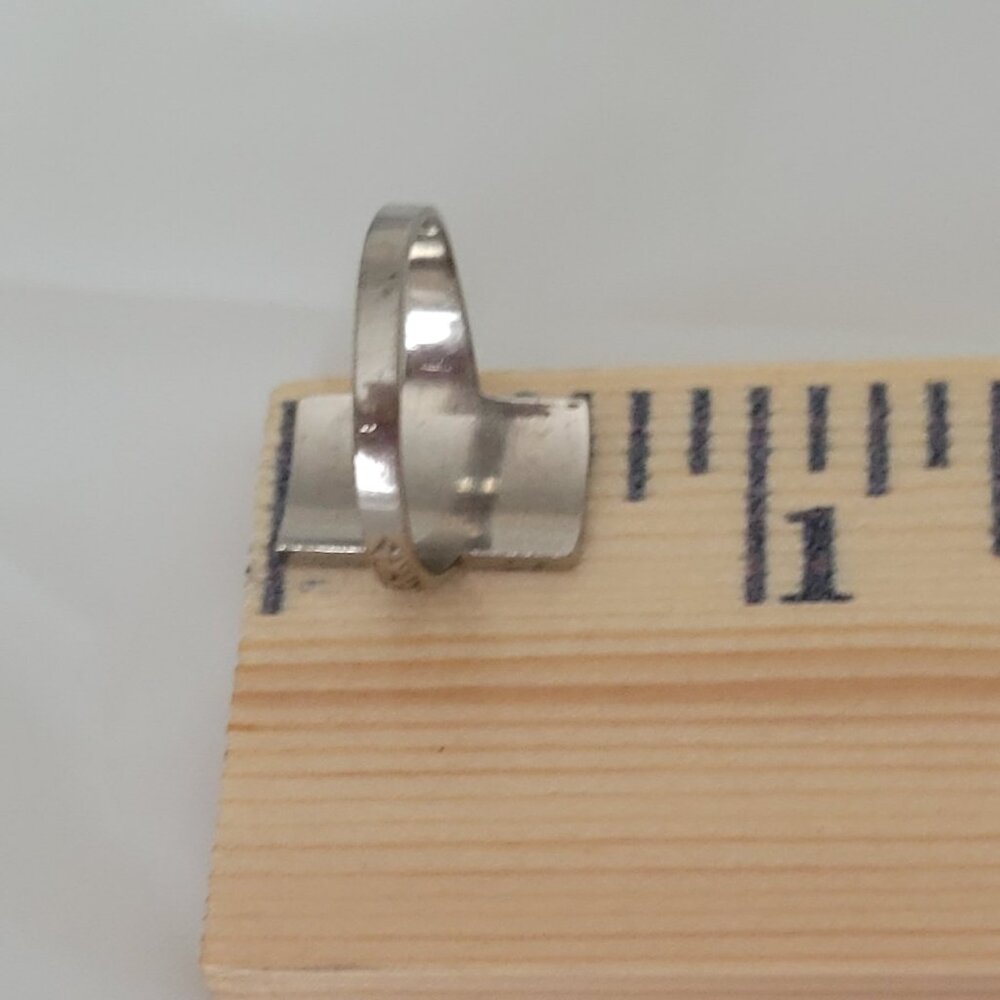 Antique Purple Signet Sterling Silver Ostby Barton Ring Art Deco Era Guilloche - Picture 12 of 14